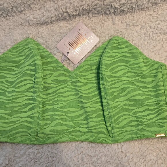 BNWT Savage X Fenty Curvy Lace Bandeau Bralette. Green Tea 3X - Picture 4 of 4